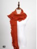 Long Knitted Ruffle Scarf